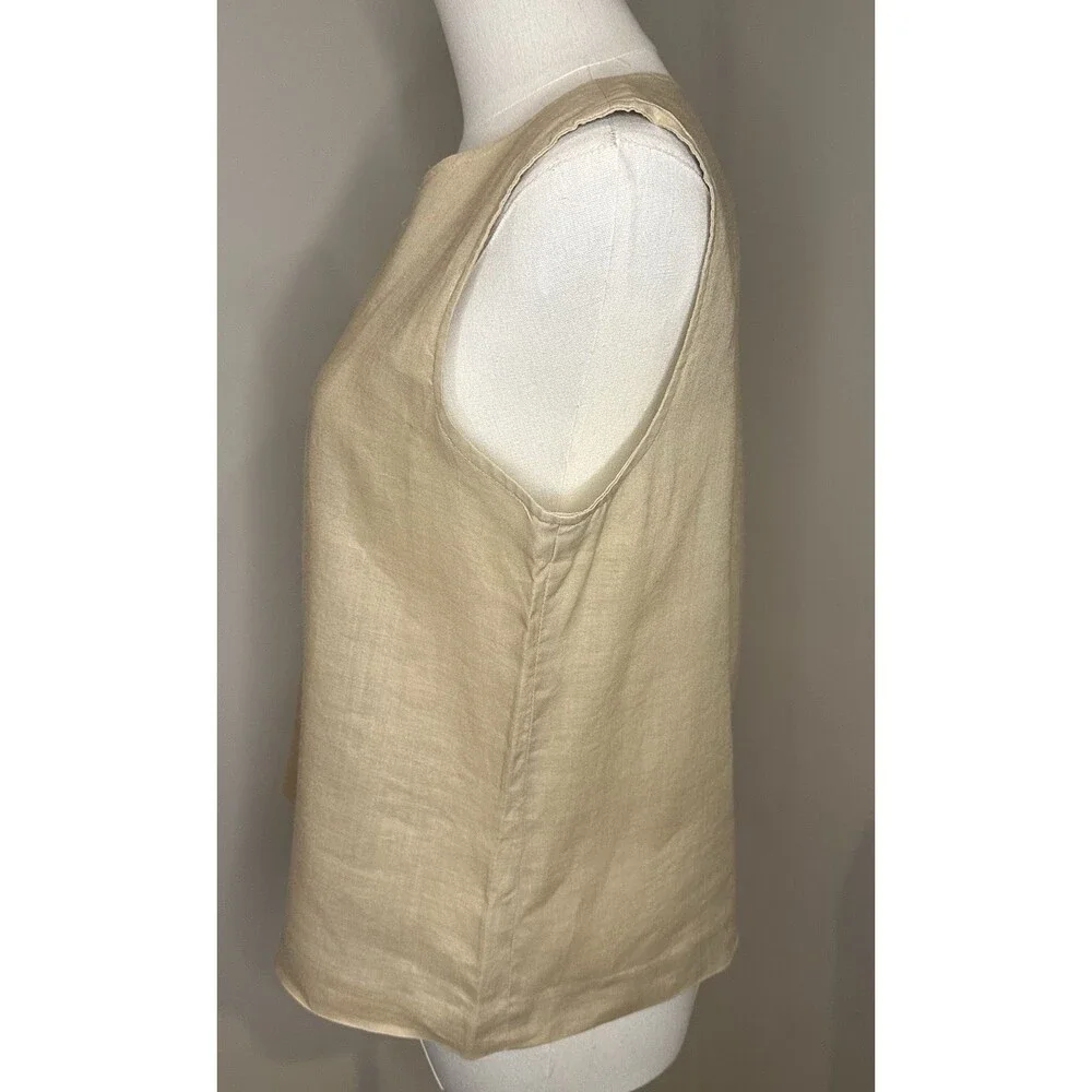 TOTO n KO for Bloomingdale’s Linen 2Pc Set Jacket & Top S/M Neutral Minimalist - Picture 12 of 16